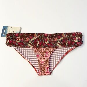 NWT Maaji Size L Sparkling Waves Reversible Bathing Suit Bikini Bottom